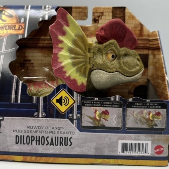 Jurassic World Dilophosaurus Dinosaur Toy Green & Red Mattel 🆕⌚📦🏃💨🚚 - Picture 15 of 16
